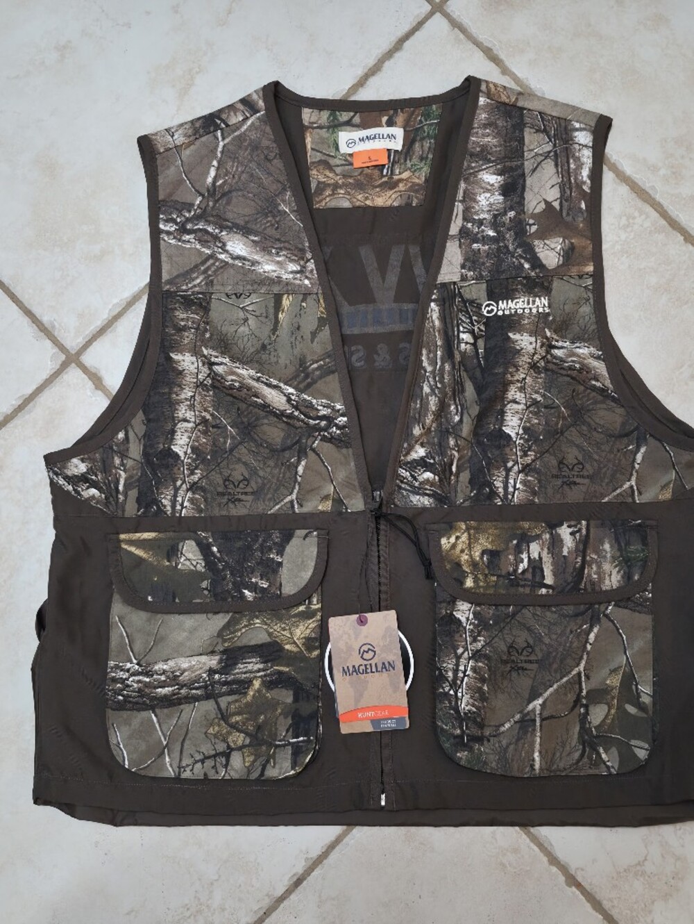 Magellan Outdoors Camo Utility Hunting Vest - Brown/Green